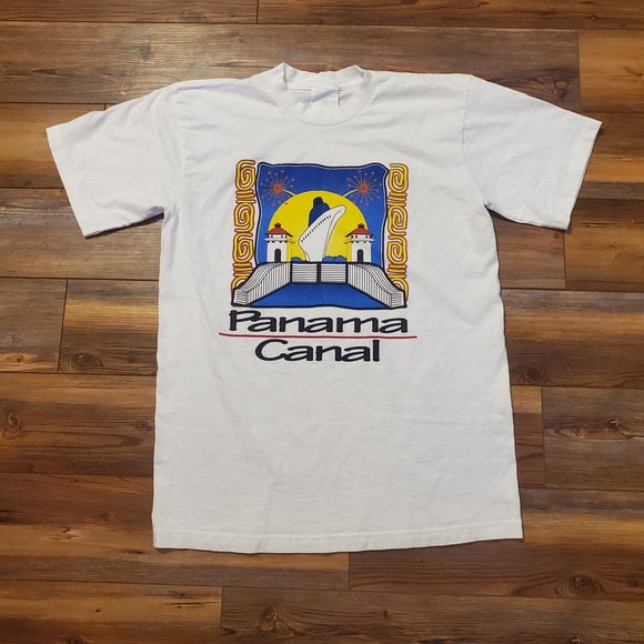 Holland America Line Other - Vintage 90s Holland America Panama Canal Cruise Graphic T-Shirt White XL Cotton
